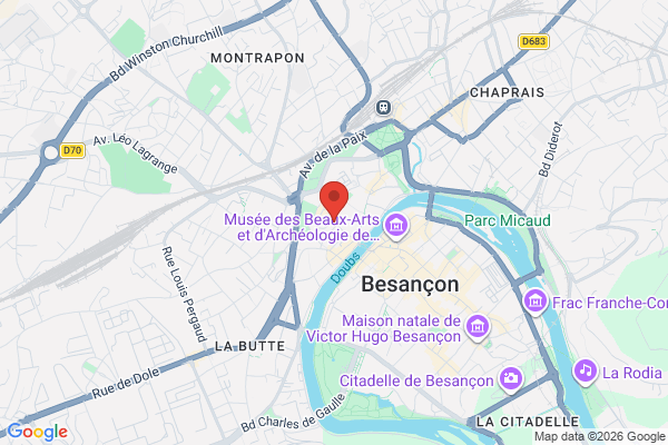 Carte de l'emplacement 25000 Besançon