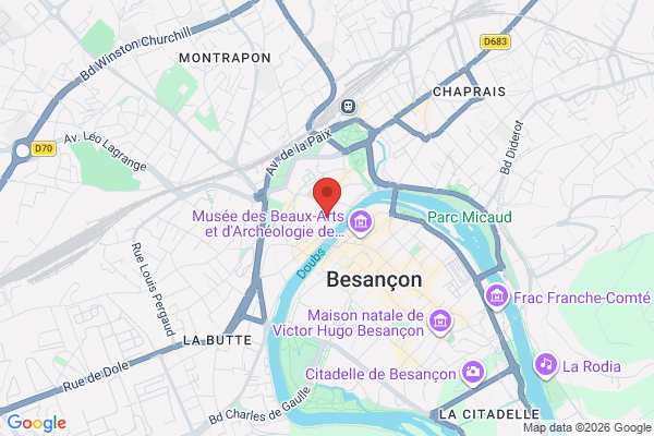 Carte de l'emplacement 25000 Besançon