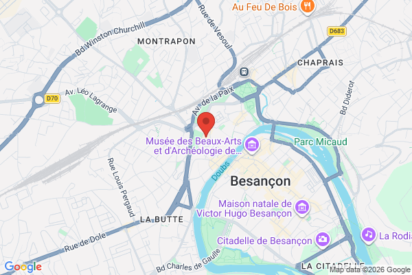 Carte de l'emplacement 25000 Besançon