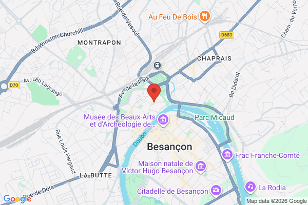 Carte de l'emplacement 25000 Besançon