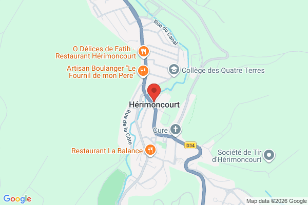 Carte de Hérimoncourt, France