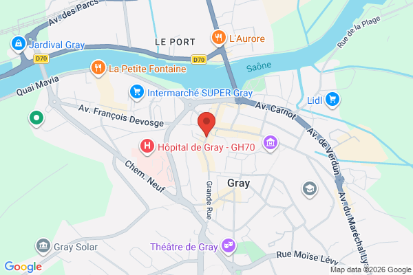 Carte de 91 Grande Rue, Gray, France