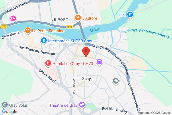 Carte de 22 Rue Vanoise, 70100 Gray, France