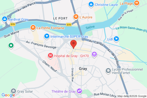 Carte de 2b Rue Vanoise, 70100 Gray, France