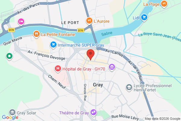 Carte de 17 Rue Vanoise, 70100 Gray, France