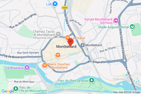 Carte de 3 Rue de Velotte, Montbéliard, France