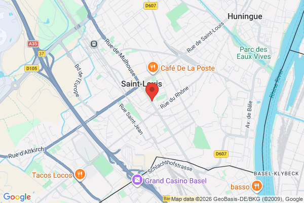 Carte de l'emplacement 68300 Saint-Louis