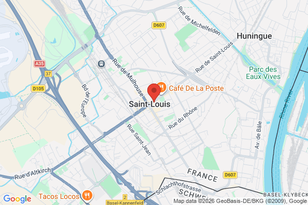Carte de l'emplacement 68300 Saint-Louis