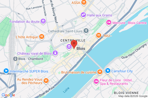 Carte de Rue du Commerce, Blois, France