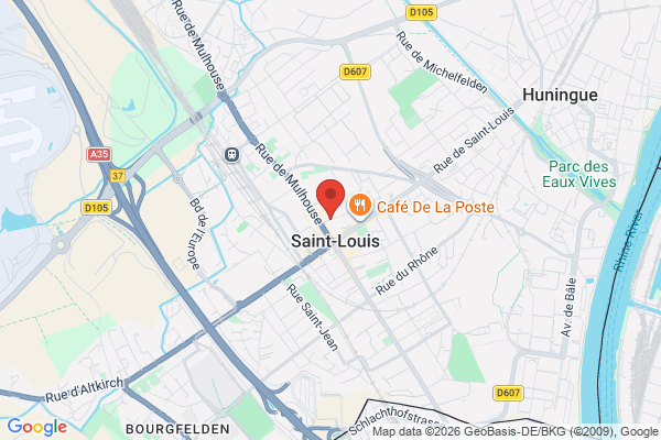 Carte de l'emplacement 68300 Saint-Louis