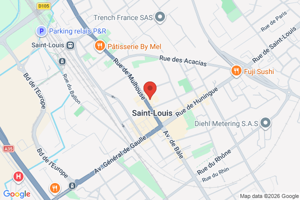 Carte de 19 Rue de Mulhouse, 68300 Saint-Louis, France