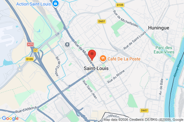 Carte de l'emplacement 68300 Saint-Louis