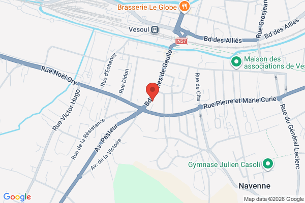 Carte de 49 Boulevard Charles de Gaulle, Vesoul, France