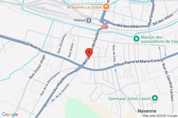 Carte de 37 Boulevard Charles de Gaulle, Vesoul, France