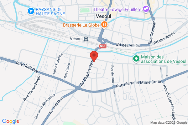 Carte de 9 Boulevard Charles de Gaulle, Vesoul, France