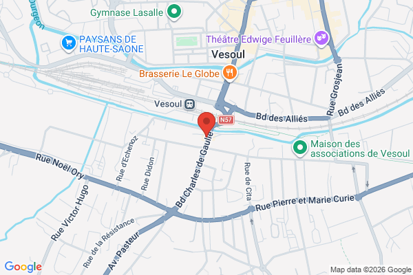 Carte de 6 Boulevard Charles de Gaulle, Vesoul, France