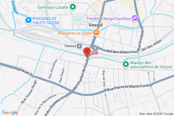 Carte de 8 Boulevard Charles de Gaulle, Vesoul, France