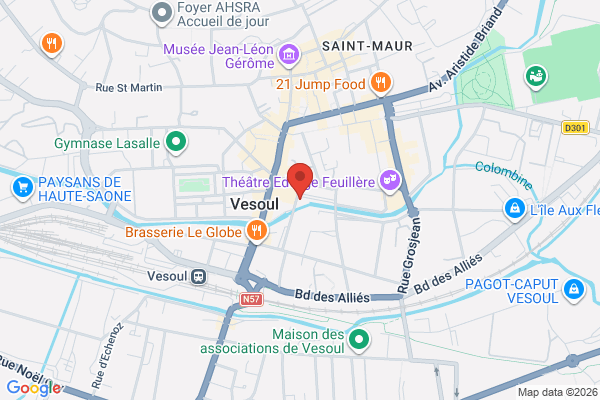 Carte de 6 Rue des Bains, Vesoul, France