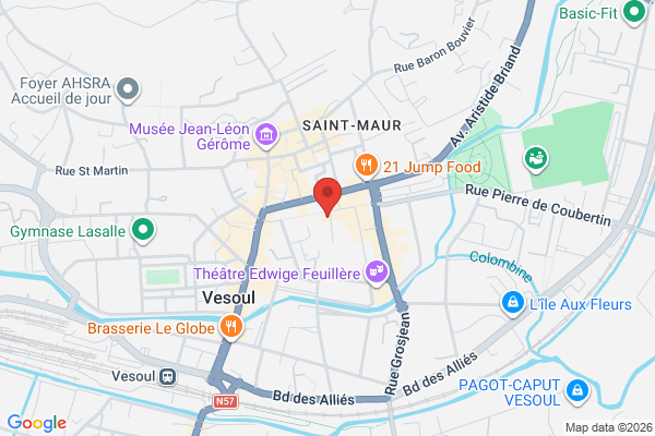 Carte de 40 Rue du Breuil, Vesoul, France