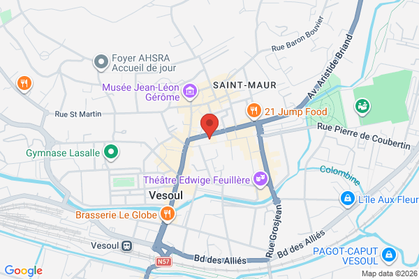 Carte de 18 Rue Georges Genoux, Vesoul, France