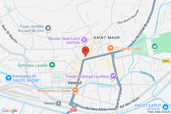 Carte de 29 Rue d'Alsace Lorraine, Vesoul, France