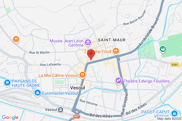 Carte de 9 Rue Georges Genoux, Vesoul, France