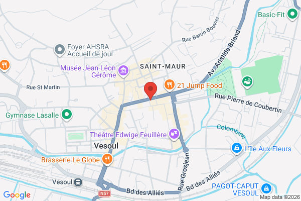 Carte de 32 Rue Georges Genoux, Vesoul, France