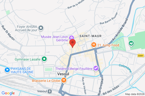 Carte de 5 Rue d'Alsace Lorraine, Vesoul, France