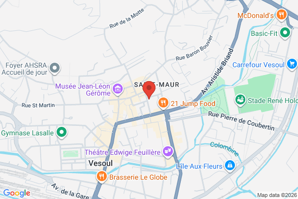 Carte de 1 Rue Leblond, Vesoul, France
