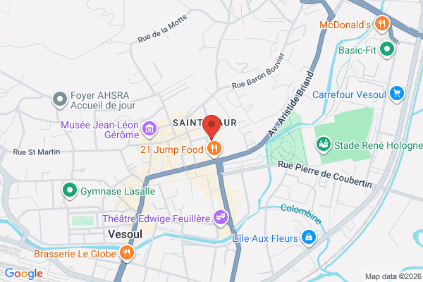 Carte de 30 Rue Saint-Georges, Vesoul, France