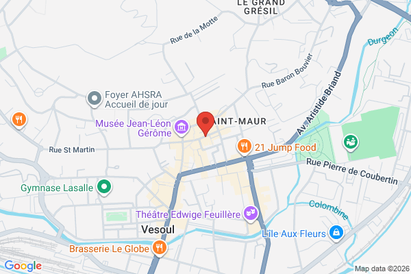 Carte de 5 Rue Gevrey, Vesoul, France