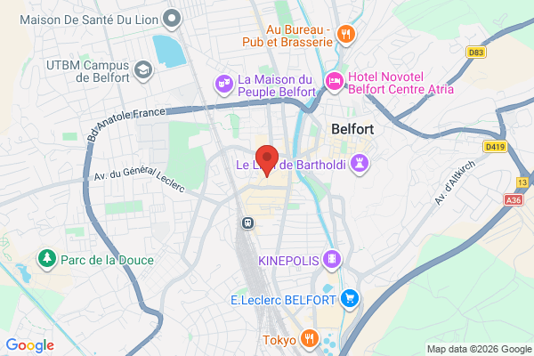 Carte de l'emplacement 90000 Belfort