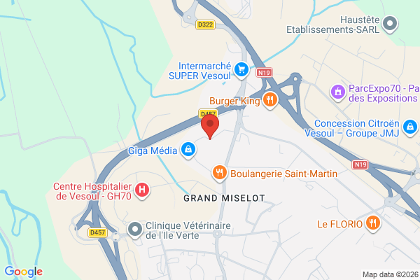 Carte de Rue des Regains, Vesoul, France