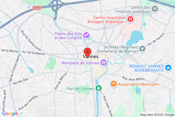 Carte de l'emplacement  Vannes