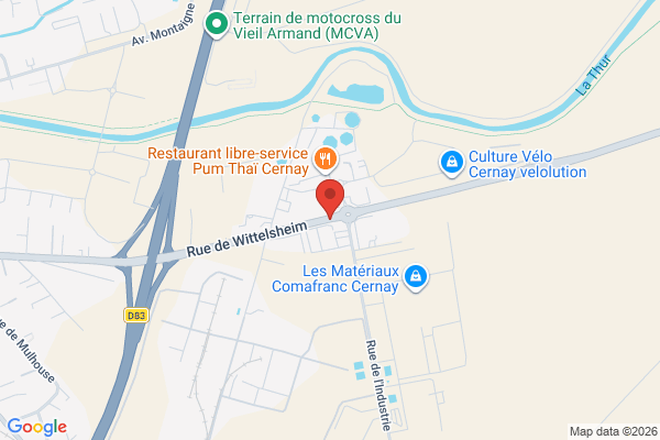 Carte de 84 Rue de Wittelsheim, Cernay, France