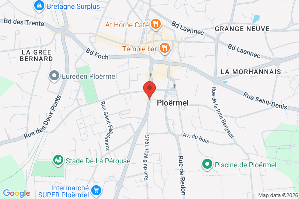 Carte de Rue Général Dubreton, Ploërmel, France