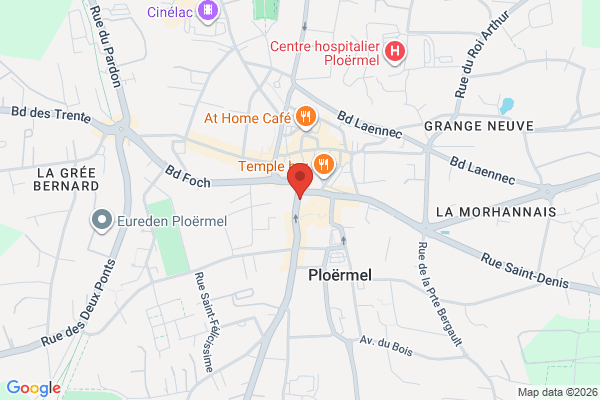 Carte de 3 Rue Général Dubreton, Ploërmel, France