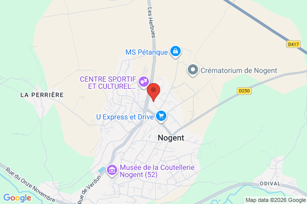 Carte de l'emplacement VENTE DU FONDS DE COMMERCE ET MURS D'UN MAGASIN SPECIALISE EN NEGOCE DE REVETEMENTS DE SOLS ET MURAUX (carrelages)