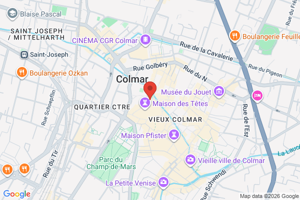 Carte de 1 Rue Kléber, Colmar, France
