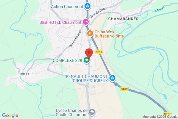Carte de l'emplacement 52000 Chaumont