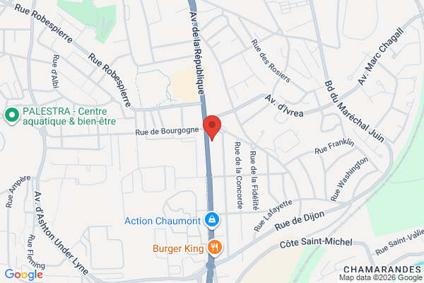 Carte de 87 Avenue de la République, Chaumont