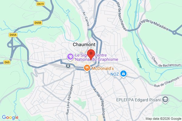 Carte de l'emplacement 52000 Chaumont