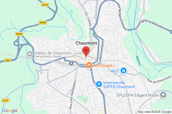 Carte de l'emplacement 52000 Chaumont