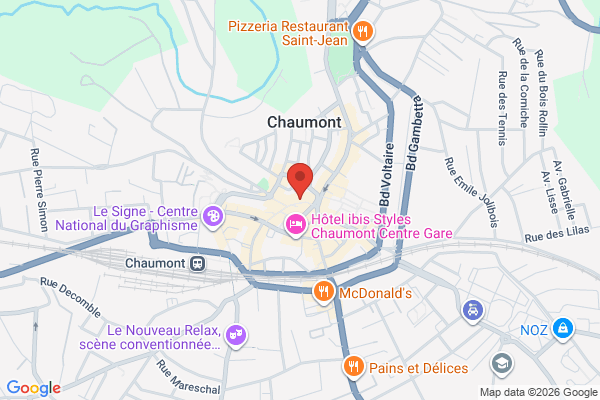 Carte de 12 Rue Pasteur, Chaumont