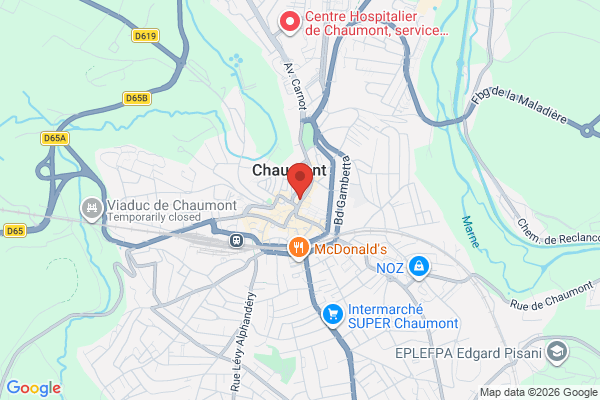Carte de l'emplacement Local commercial situé en centre ville- Emplacement n°1