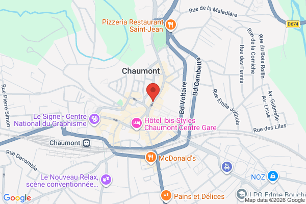 Carte de 23 Rue Victoire de la Marne, Chaumont, France