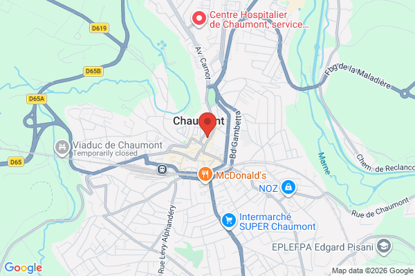 Carte de l'emplacement Immeuble avec Rdc commercial. Investissement locatif de logements en R+1 et 2 + grenier.