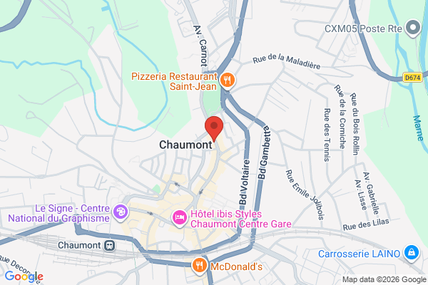 Carte de 81 Rue Victoire de la Marne, Chaumont