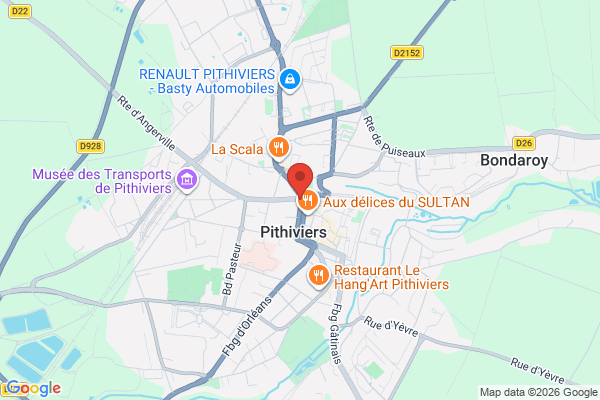 Carte de l'emplacement 45300 Pithiviers