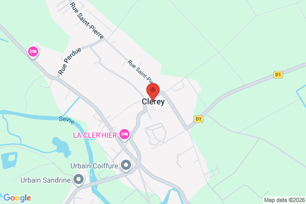 Carte de Clérey, France